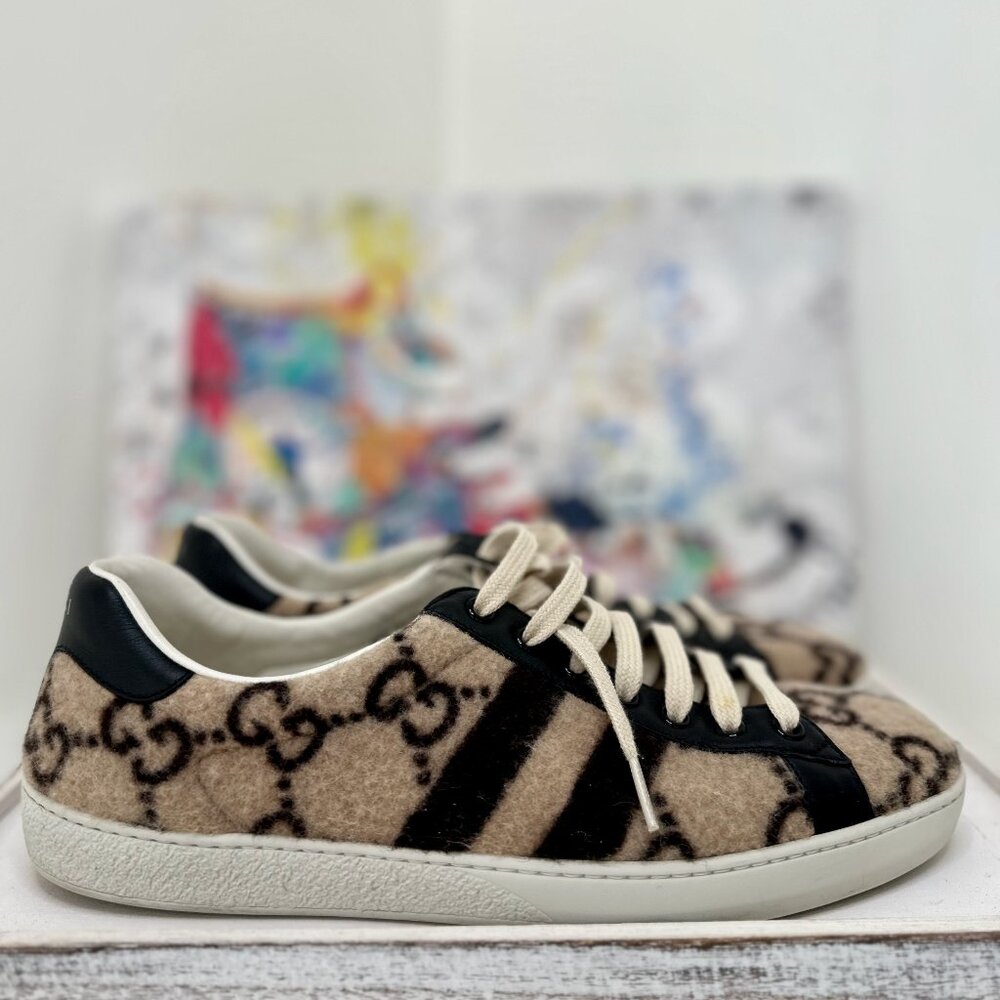 Gucci GG Wool Low-Top Sneakers Men